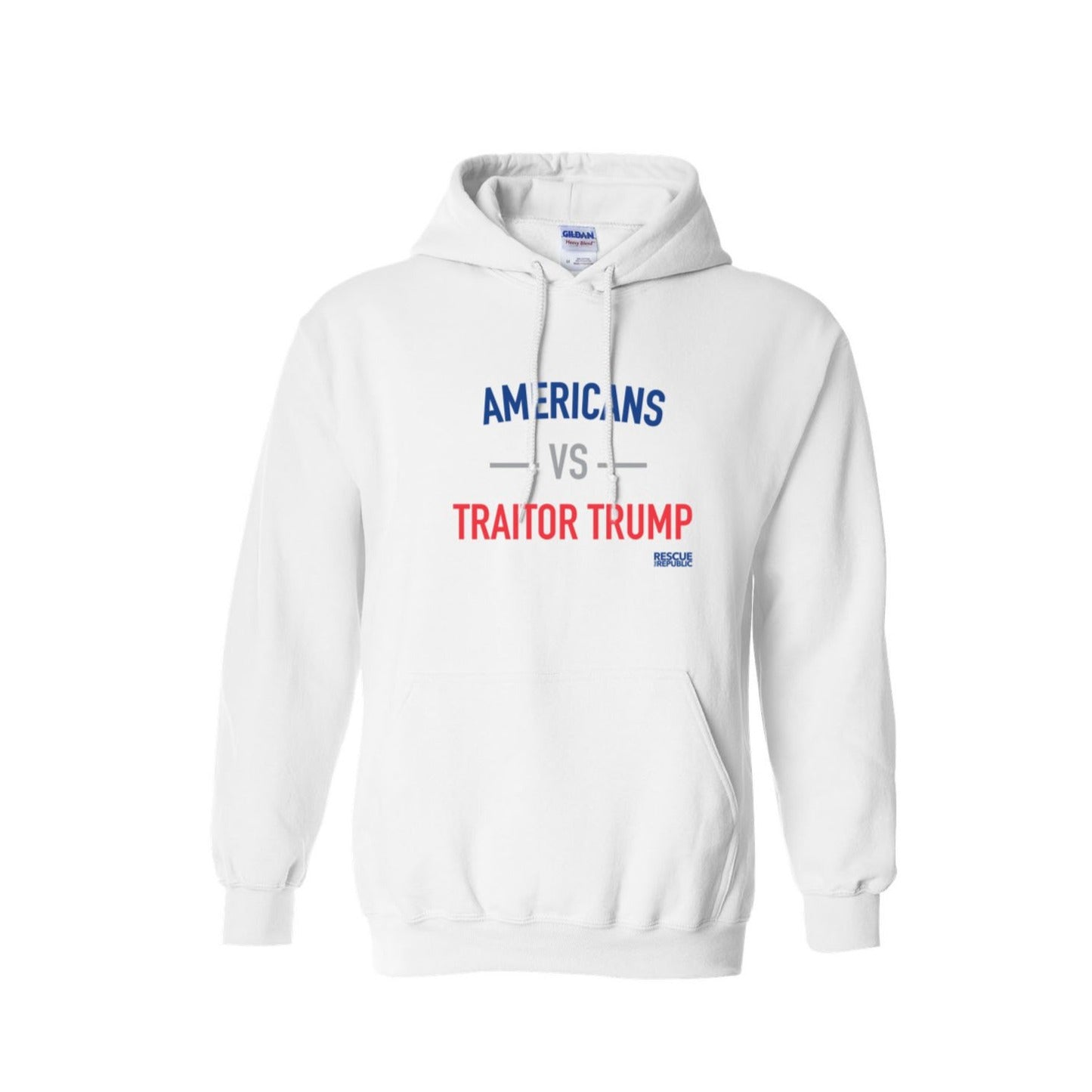 Americans VS Traitor Trump White Hoodie Sweatshirt