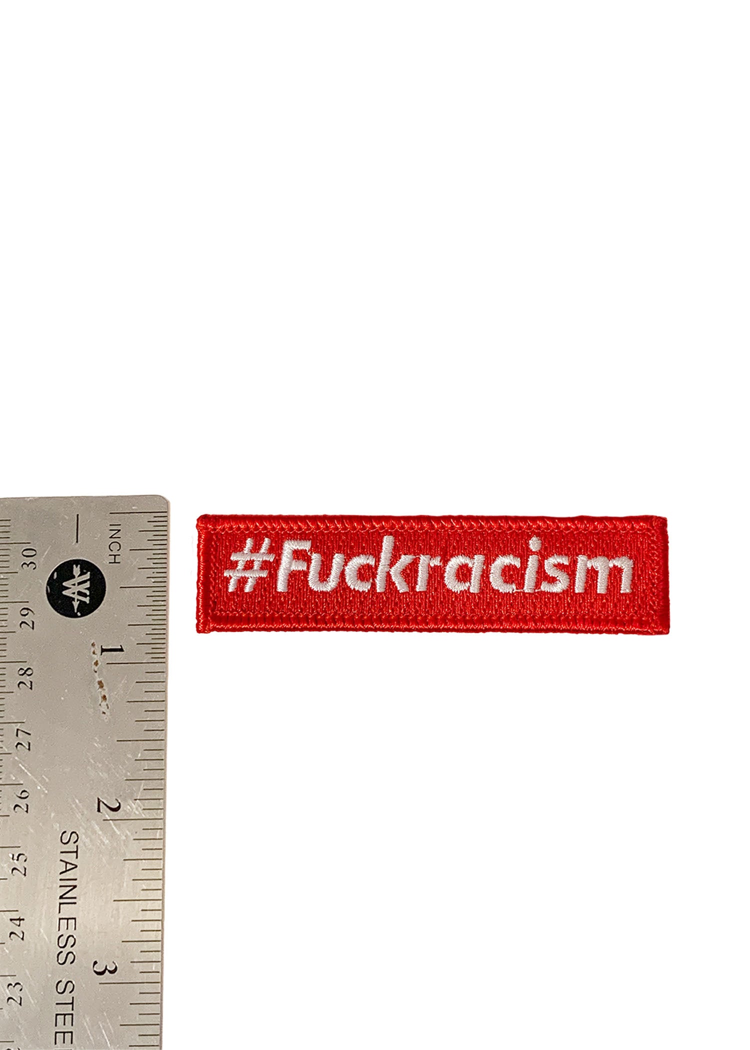 Fuck Racism Bar Iron On Patch