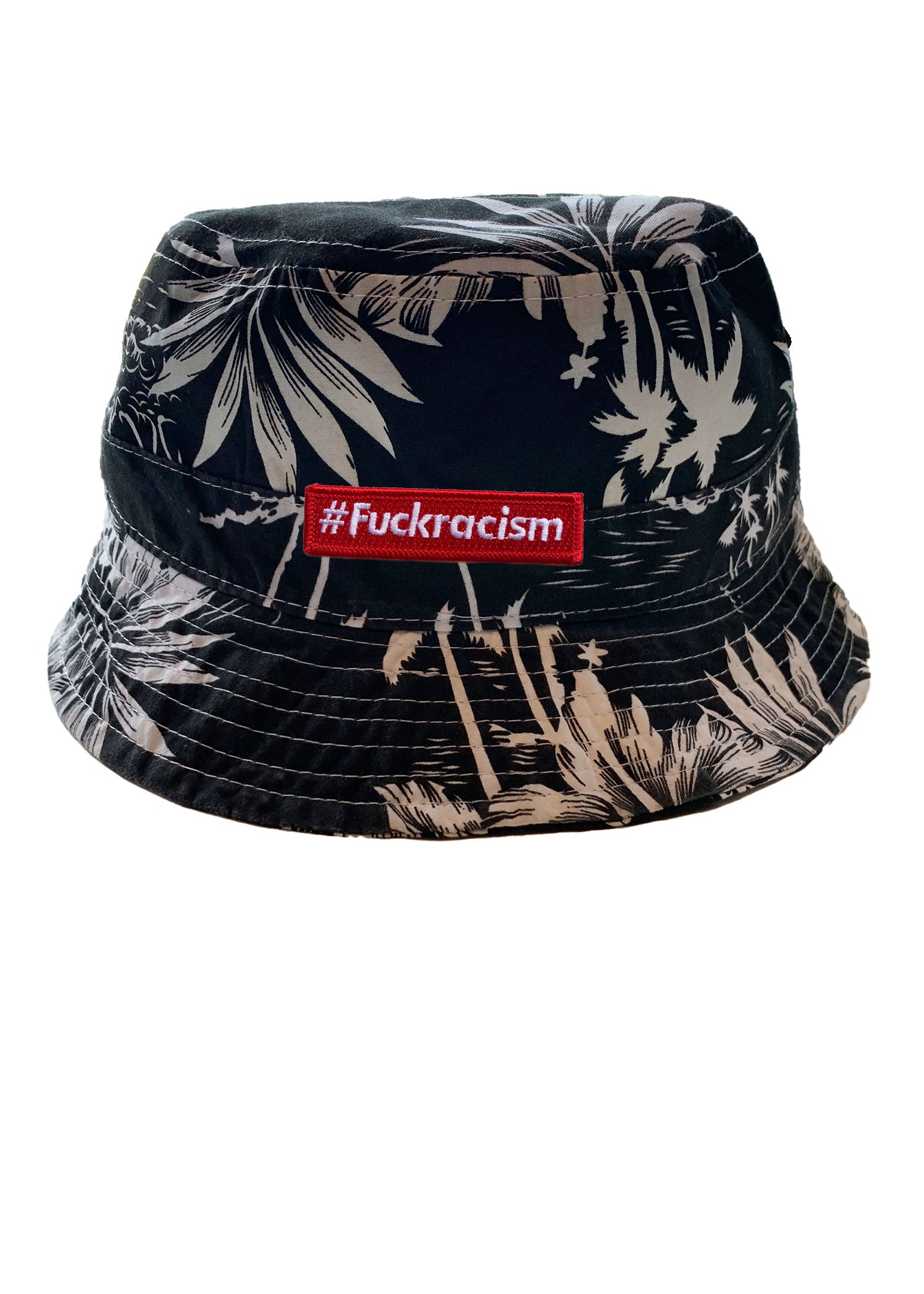 Fuck Racism Floral Bucket Hat