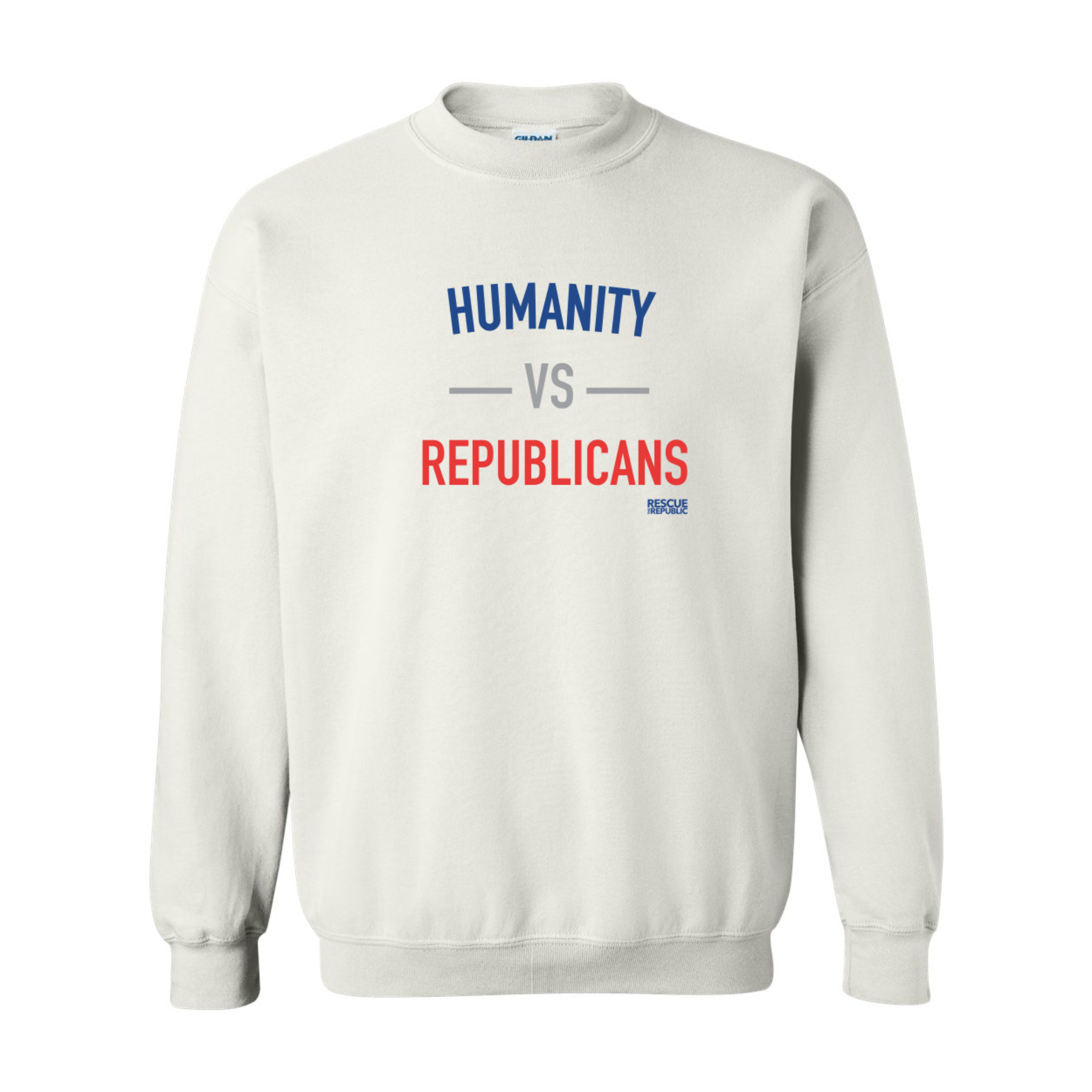 Humanity VS Republicans White Crewneck Sweatshirt