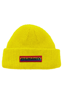 Humantiy Pride Bar Patch Classic Rollup Fisherman Knit Beanie