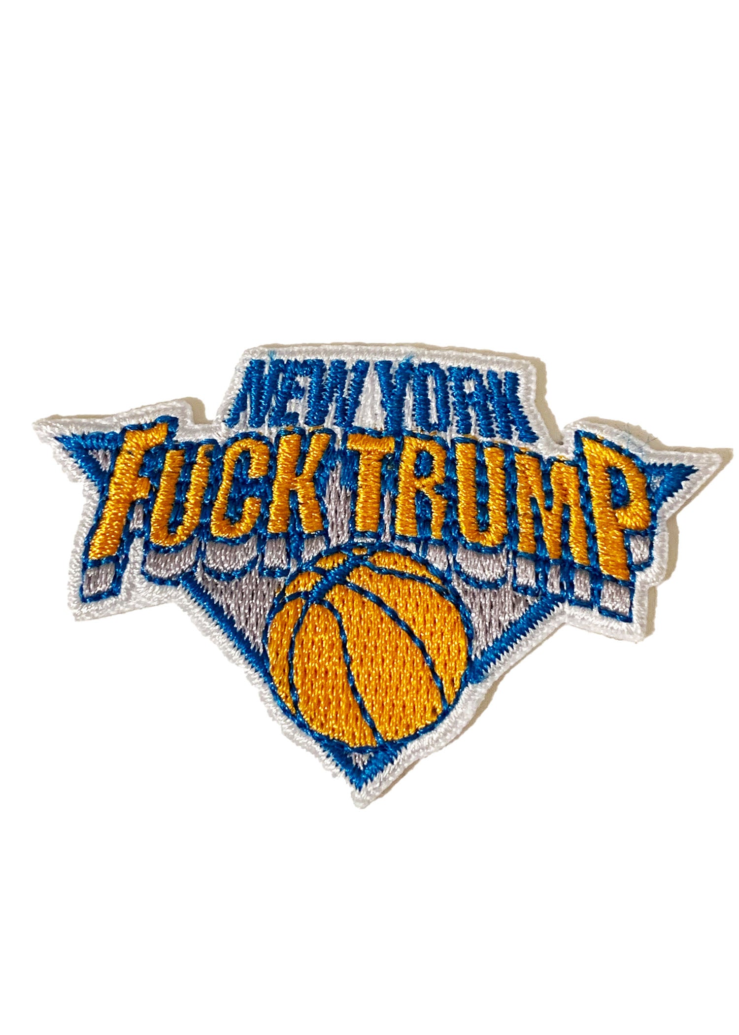 Fuck Trump NY Knicks Parody Iron On Patch