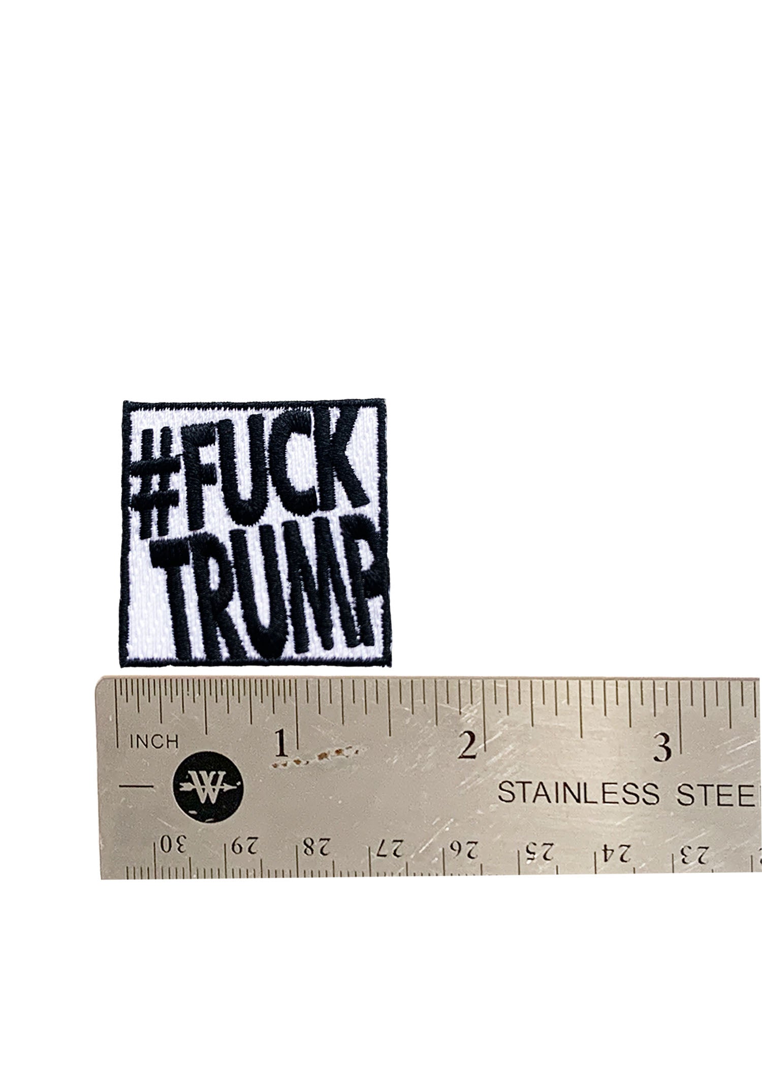 Oversized Fuck Trump Iron On Patch